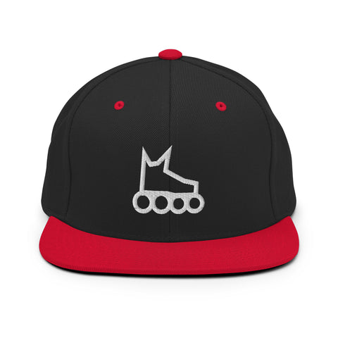 Skate Icon White Snapback Hat