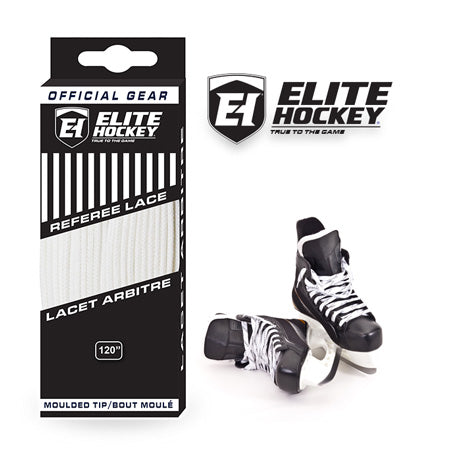 Elite Referee Laces White Unwaxed