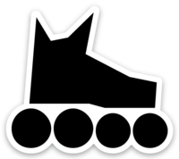 Skate Sticker Black by Tony Headrick