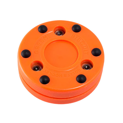 Green Biscuit Roller Hockey Puck