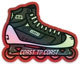 Holographic Retro Roller Hockey Skate Stickers by Tony Headrick