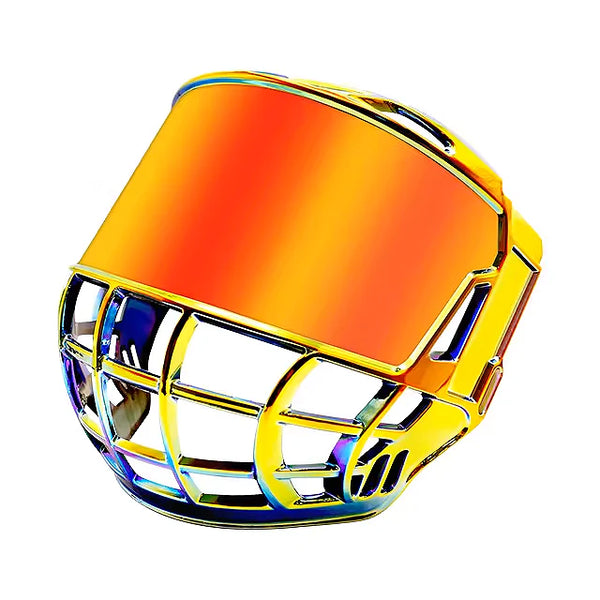 Colored Bubbles Chrome Hockey Face Shield