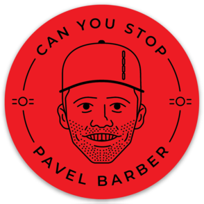 Can you Stop Pavel Barber Stickers by Tony Headrick