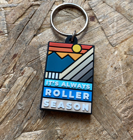 It’s Always Roller Season Rubber Keychain