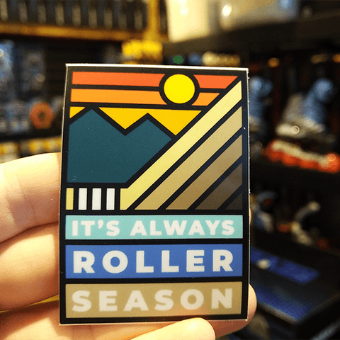 It's ALWAYS Roller Season Stained Glass Sticker by Tony Headrick