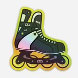 Holographic Retro Roller Hockey Skate Stickers by Tony Headrick